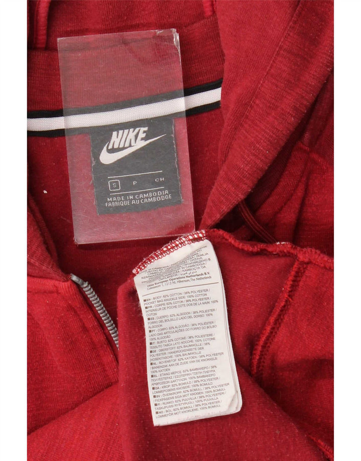 Nike Herren-Kapuzenpullover mit Reißverschluss, klein, rot gefleckte Baumwolle