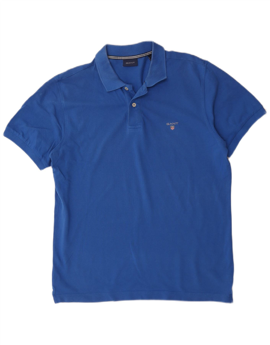 Gant Herren-Poloshirt, große blaue Baumwolle