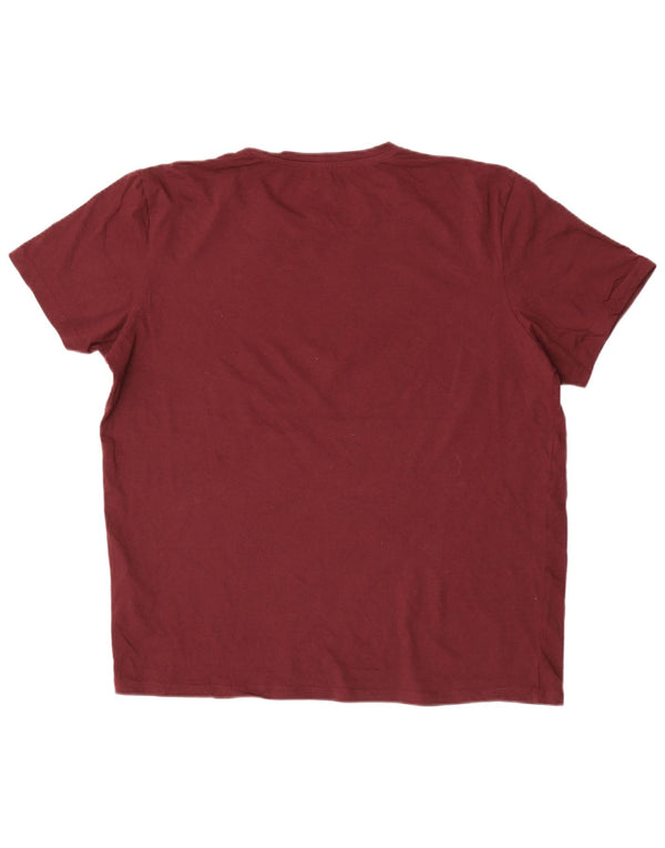 Jack & Jones Herren-T-Shirt mit Grafik, XL, Burgunderrot, Baumwolle