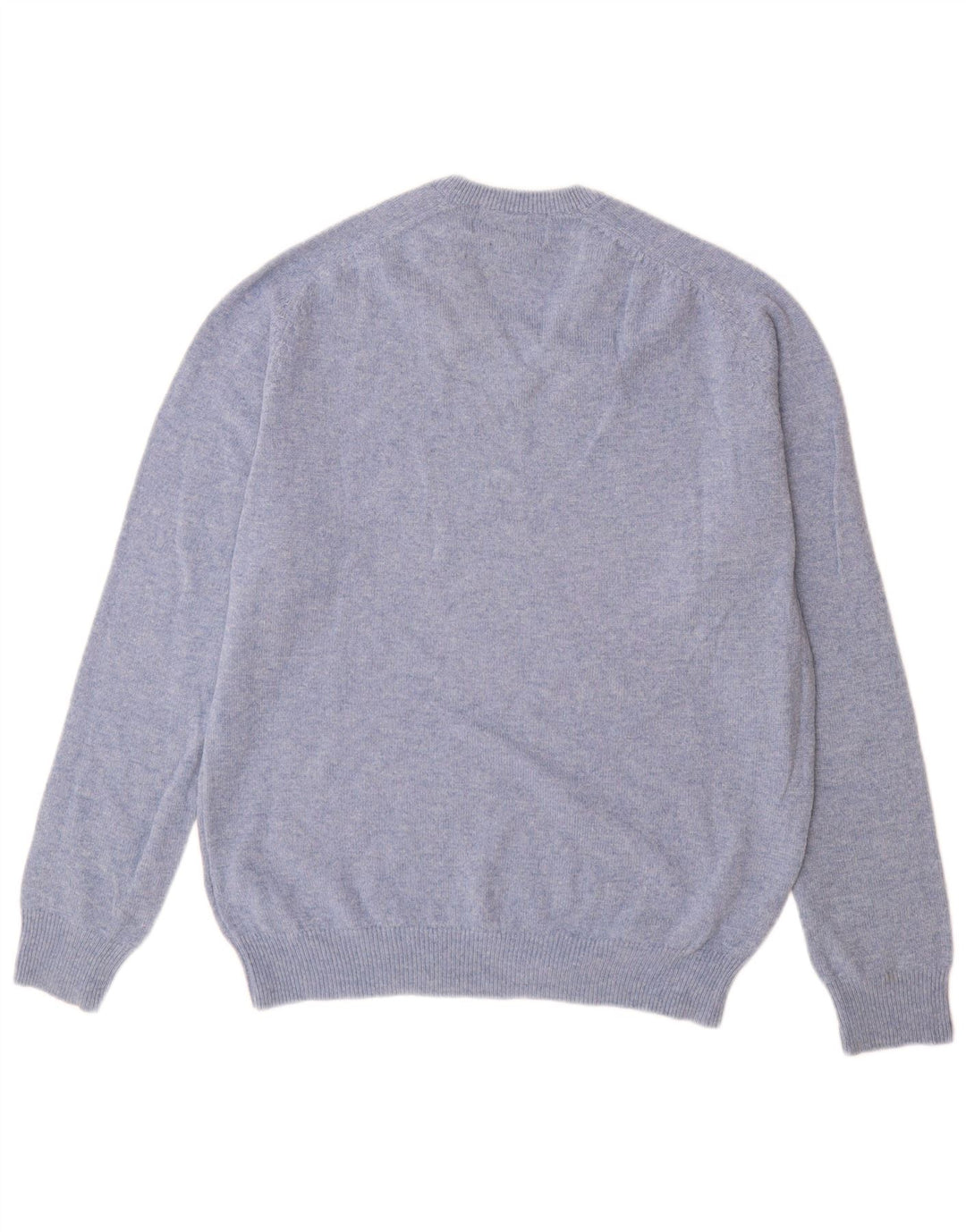 Marks & Spencer Herren-Pullover mit normaler Passform und V-Ausschnitt in Mittelblau