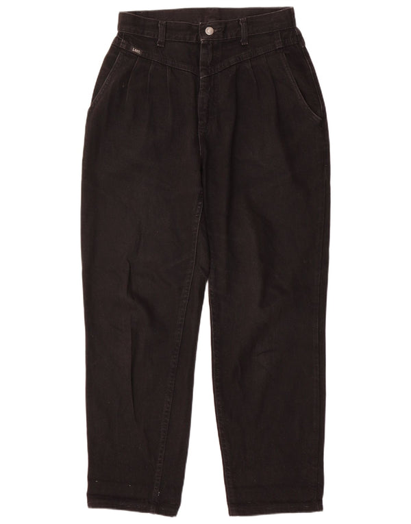 Lee Damen High Waist Pegged Tapered Jeans US 10 Large W28 L28 Schwarz