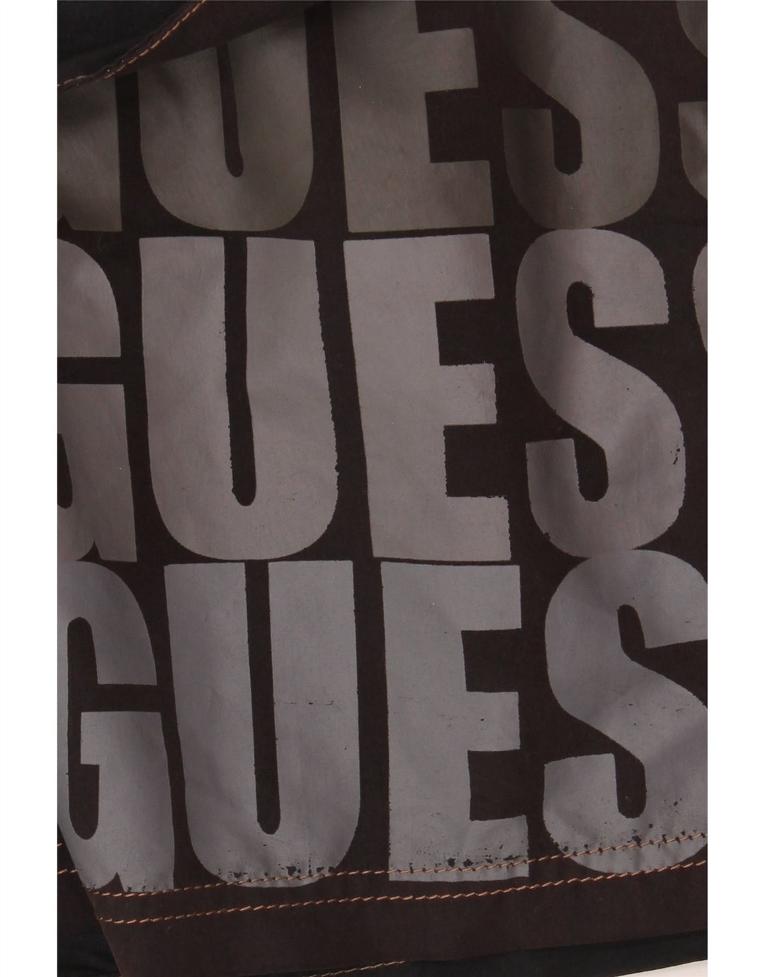 Guess Herren-Badeshorts mit Grafik, 2XL, schwarzes Polyester