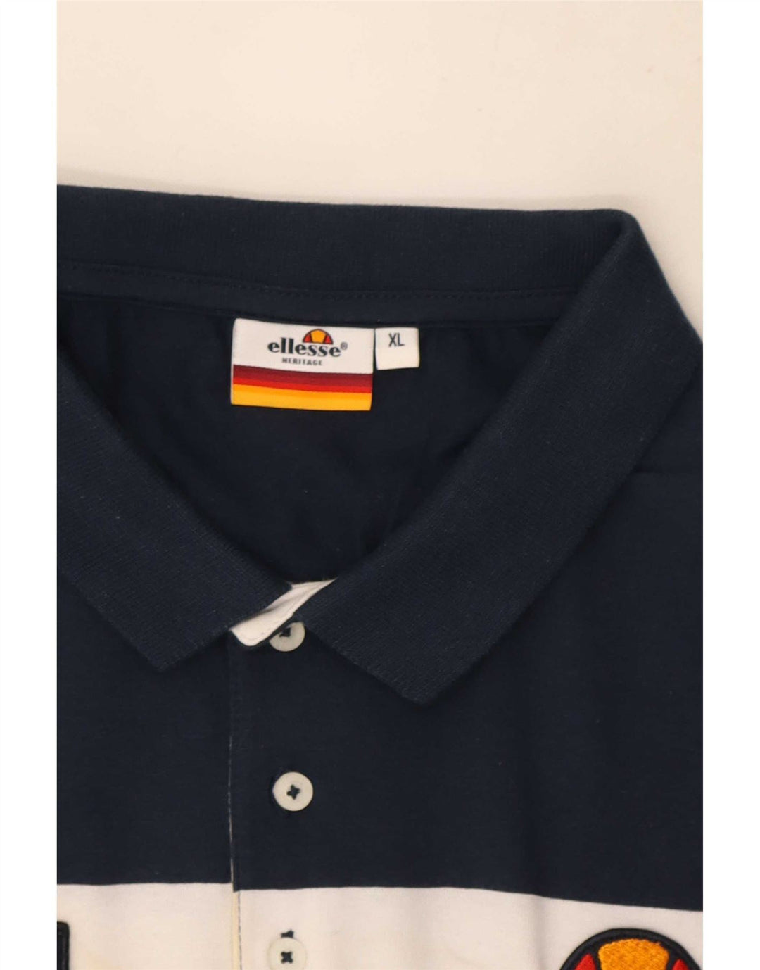 Ellesse Herren Heritage Poloshirt XL Marineblau gestreift