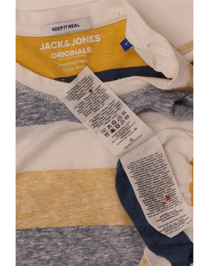 Jack & Jones Herren-T-Shirt-Oberteil, groß, mehrfarbig, gestreift, Polyester