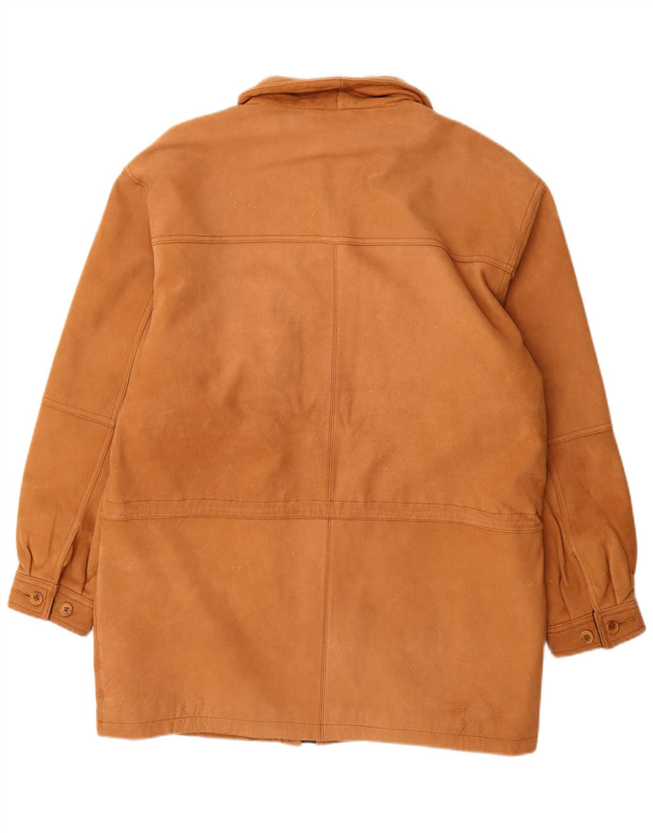 Rover&Lakes Herren Ledermantel IT 46 Kleines braunes Leder