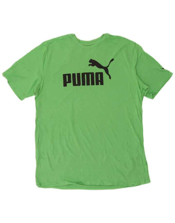 Puma Herren Grafik-T-Shirt-Oberteil Mittelgrün