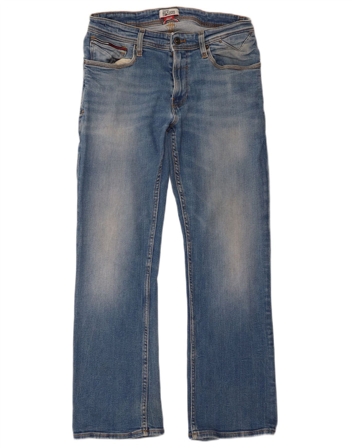 Tommy Hilfiger Herren Bootcut Jeans W32 L30 Blaue Baumwolle