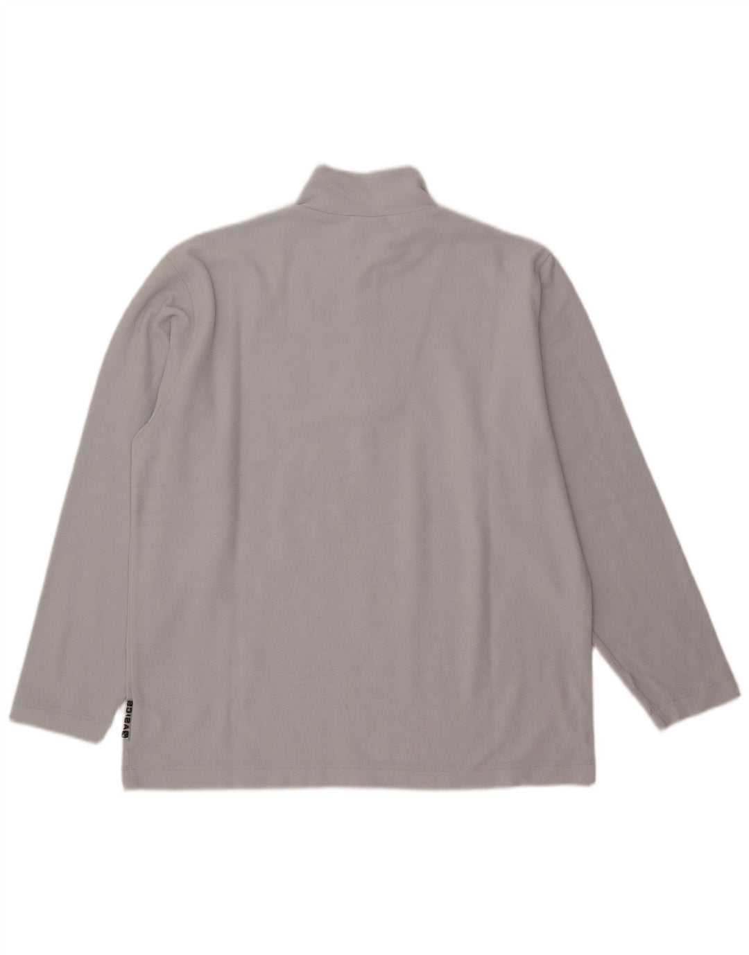 Asics Herren-Fleecepullover mit Reißverschluss am Hals, großes graues Polyester