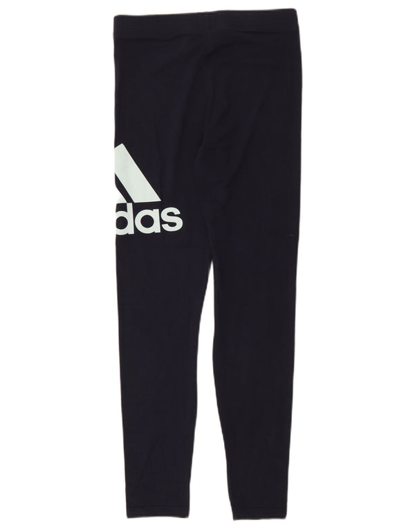 Adidas Mädchen-Grafik-Leggings, 14–15 Jahre, marineblaue Baumwolle