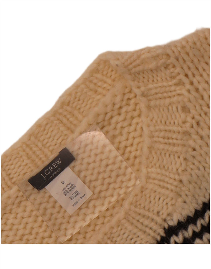 J. Crew Damen-Pullover mit U-Boot-Ausschnitt, Gr. 12, Mittel, gebrochenes Weiß, Fair Isle-Muster