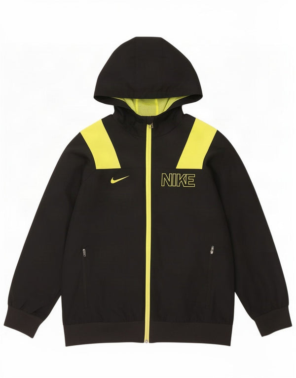 Nike Jungen-Trainingsanzug mit grafischem Oberteil, 12–13 Jahre, Größe L, Schwarz, Farbblock