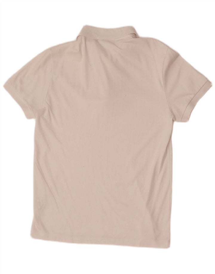 Lacoste Herren-Poloshirt mit normaler Passform, Größe 3, klein, weiße Baumwolle
