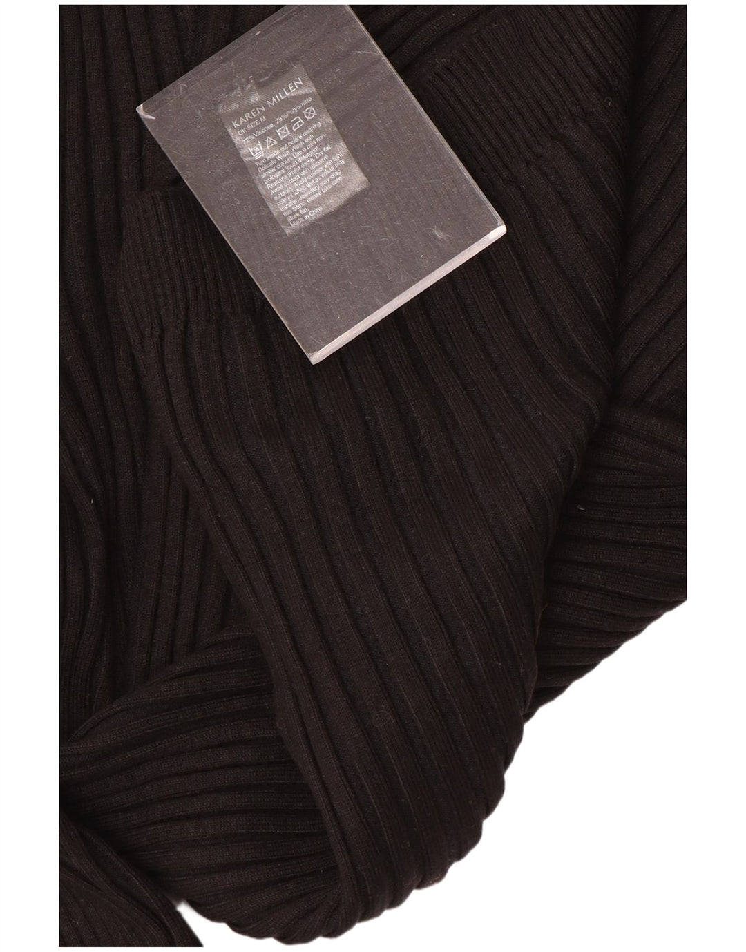 Karen Millen Damen-Pullover mit Rollkragen, UK 12, mittlere schwarze Viskose