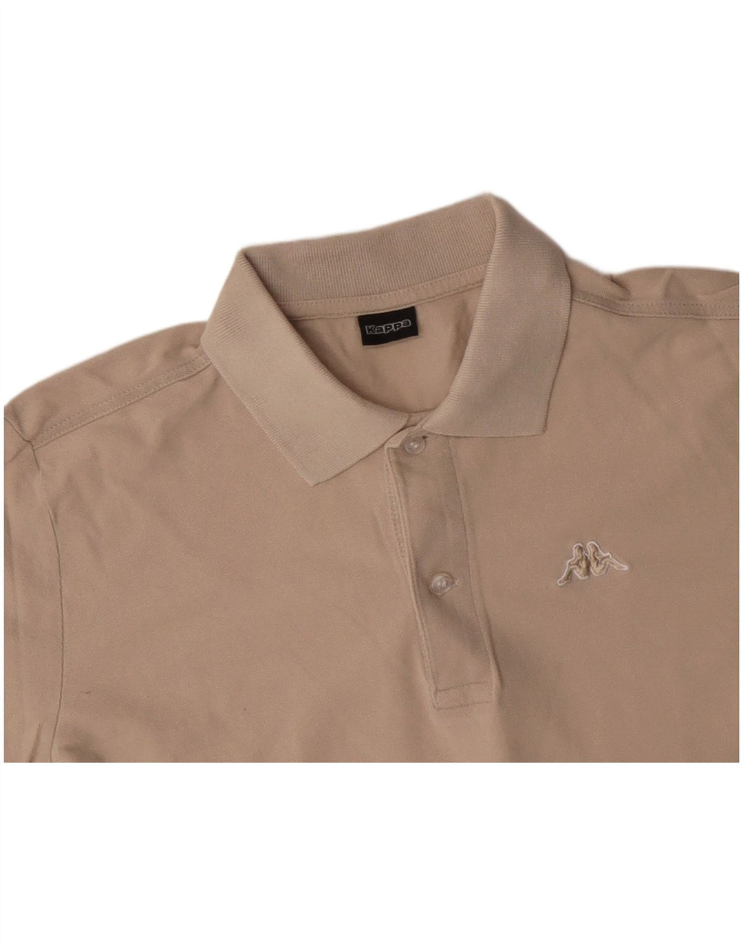 KAPPA Herren-Langarm-Poloshirt, Größe S, Beige, Baumwolle