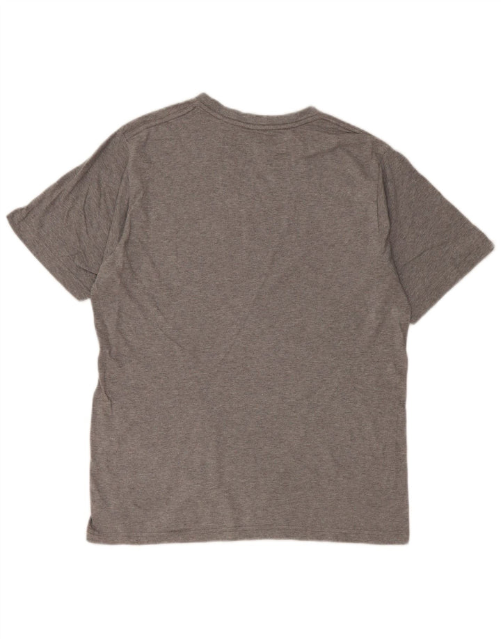 DKNY Womens T-Shirt Top UK 14 Medium Grey Cotton