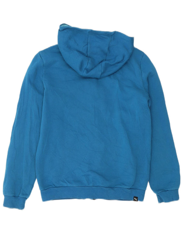 Puma Jungen Kapuzenpullover mit grafischem Reißverschluss, 13–14 Jahre, Blau