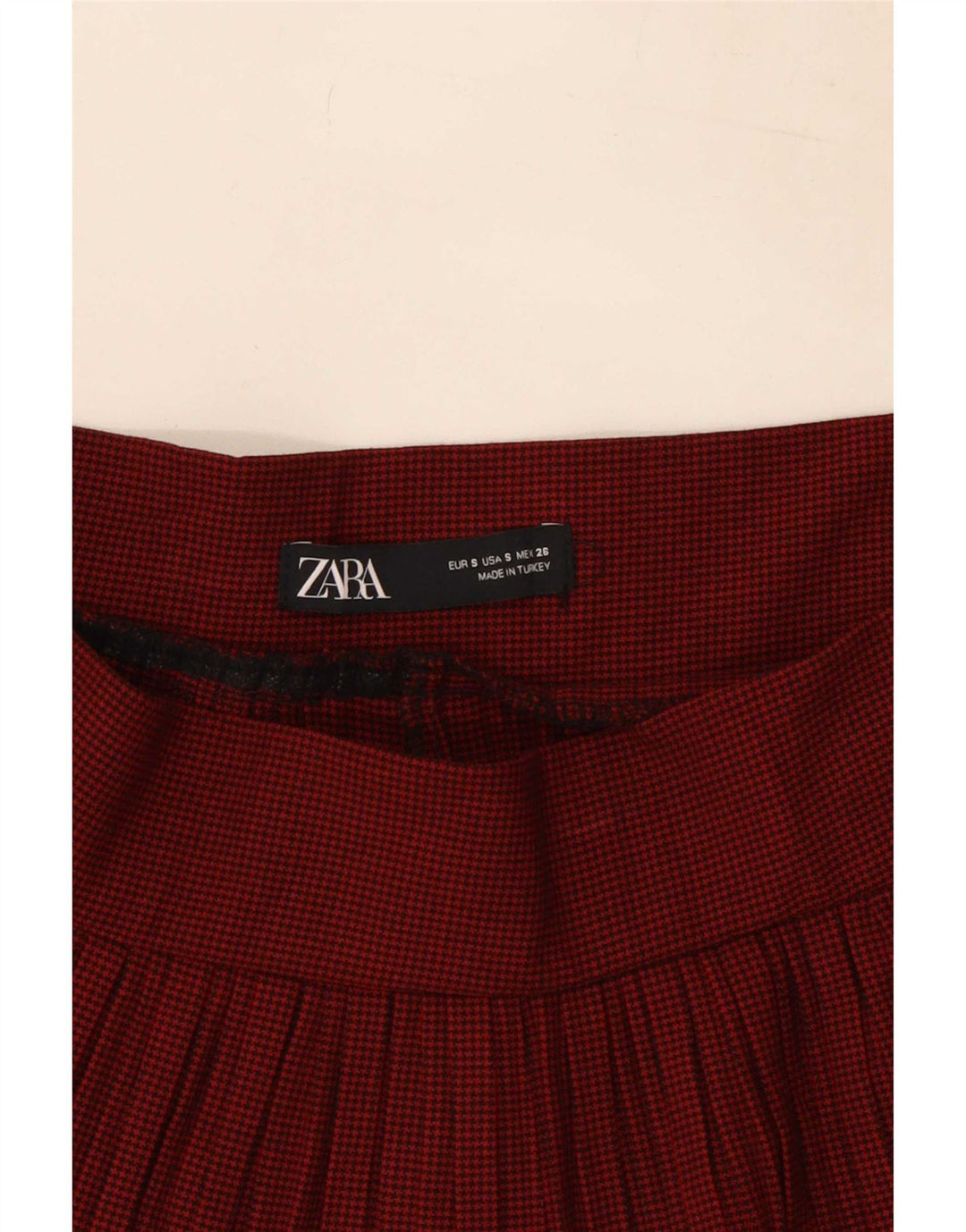 Zara Damen Cullotes Shorts Small W26 Roter Hahnentritt