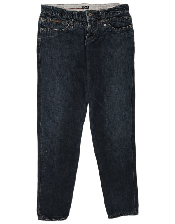 Dolce & Gabbana Damen Slim Jeans IT 48 XL W34 L32 Marineblau Baumwolle