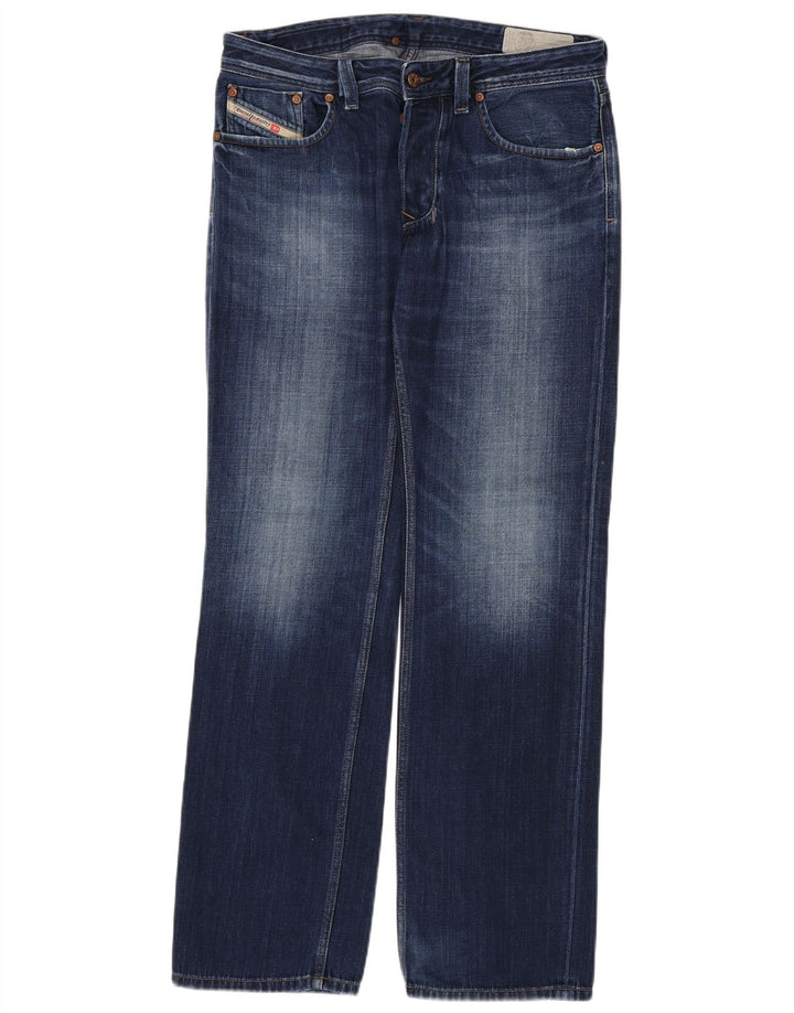DIESEL Herren Larkee Regular Straight Jeans W33 L32 Marineblaue Baumwolle