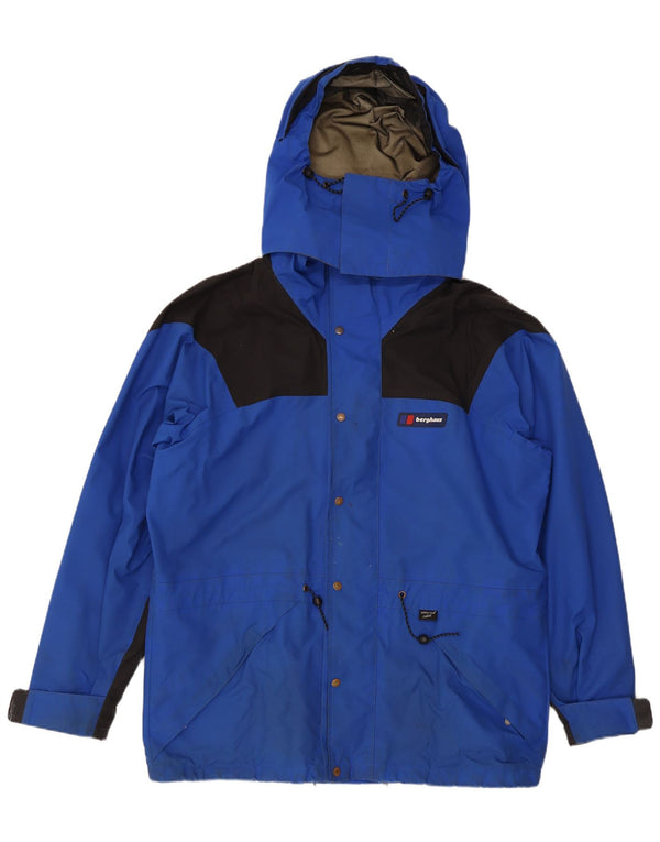 Berghaus Herren-Windbreakerjacke mit Kapuze, UK 42, XL, Blau, Farbblock