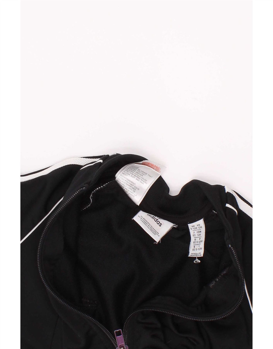 Adidas Baby-Jungen-Trainingsanzug-Top-Jacke, 9–12 Monate, schwarzes Polyester