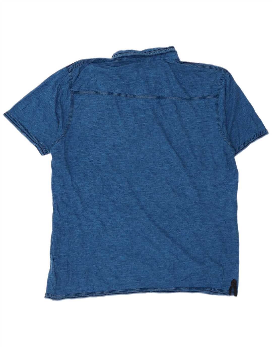 BKE Herren-Poloshirt 2XL, blau gefleckte Baumwolle