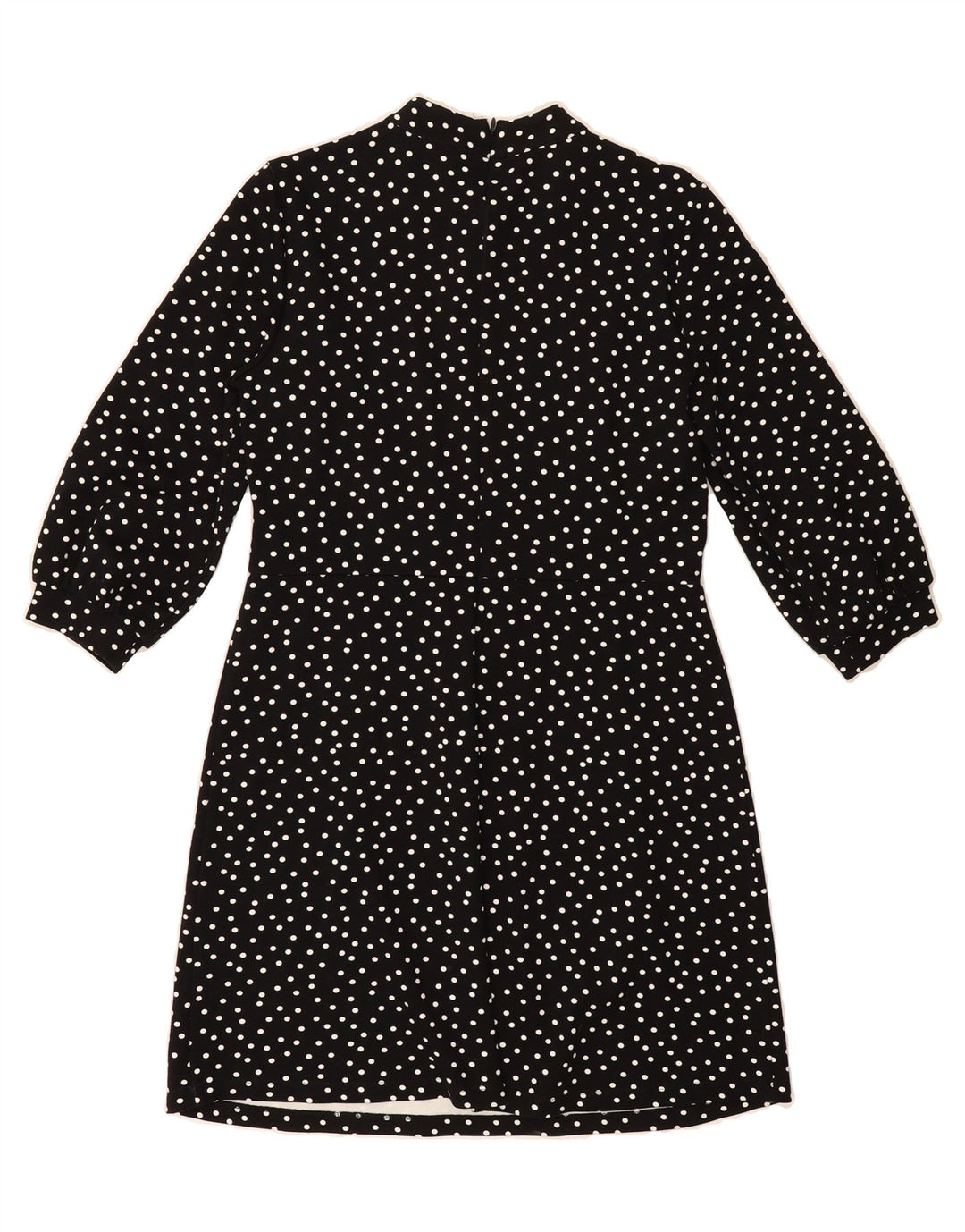 WAREHOUSE Womens 3/4 Sleeve Shift Dress UK 12 Medium Black Polka Dot Vintage Warehouse and Second-Hand Warehouse from Messina Hembry 