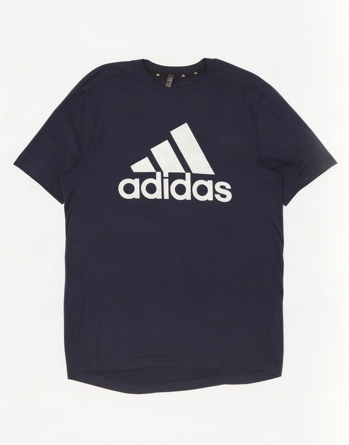 Adidas Herren Aeroready Graphic T-Shirt Top Small Marineblau Polyester