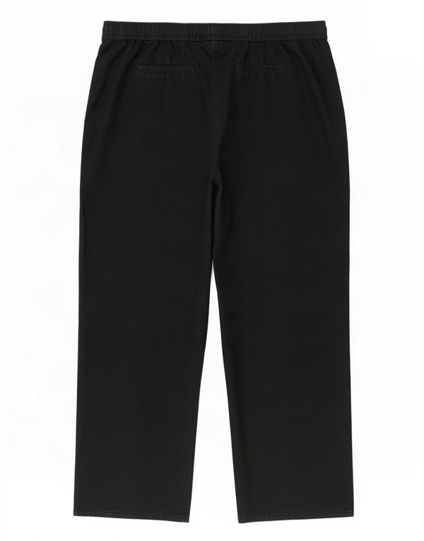 Marks & Spencer Damen Chinohose mit weitem Bein, UK 22 3XL W42 L30 Schwarz