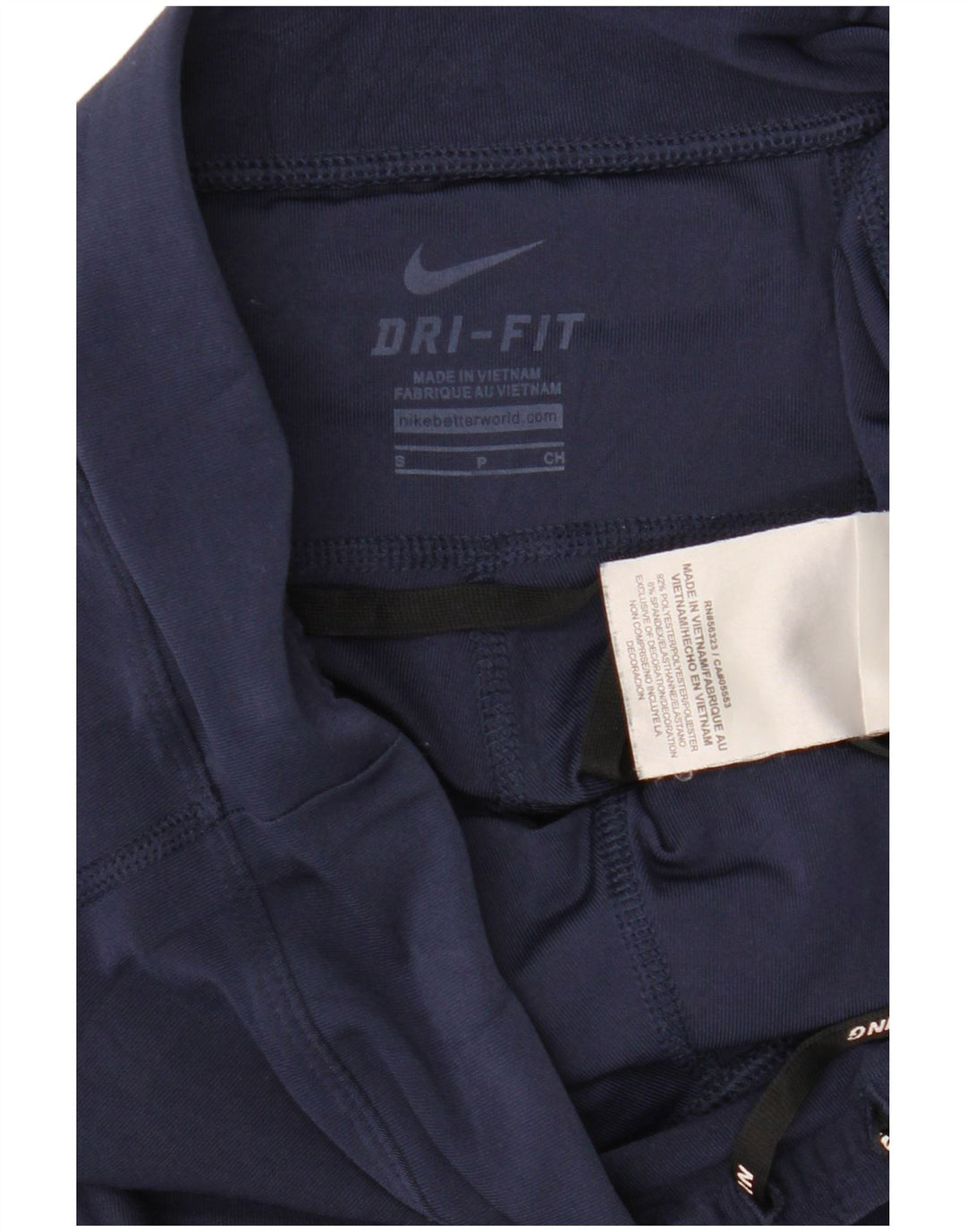 NIKE Womens Dri Fit Capri Leggings UK 10 Small Marineblau Polyester
