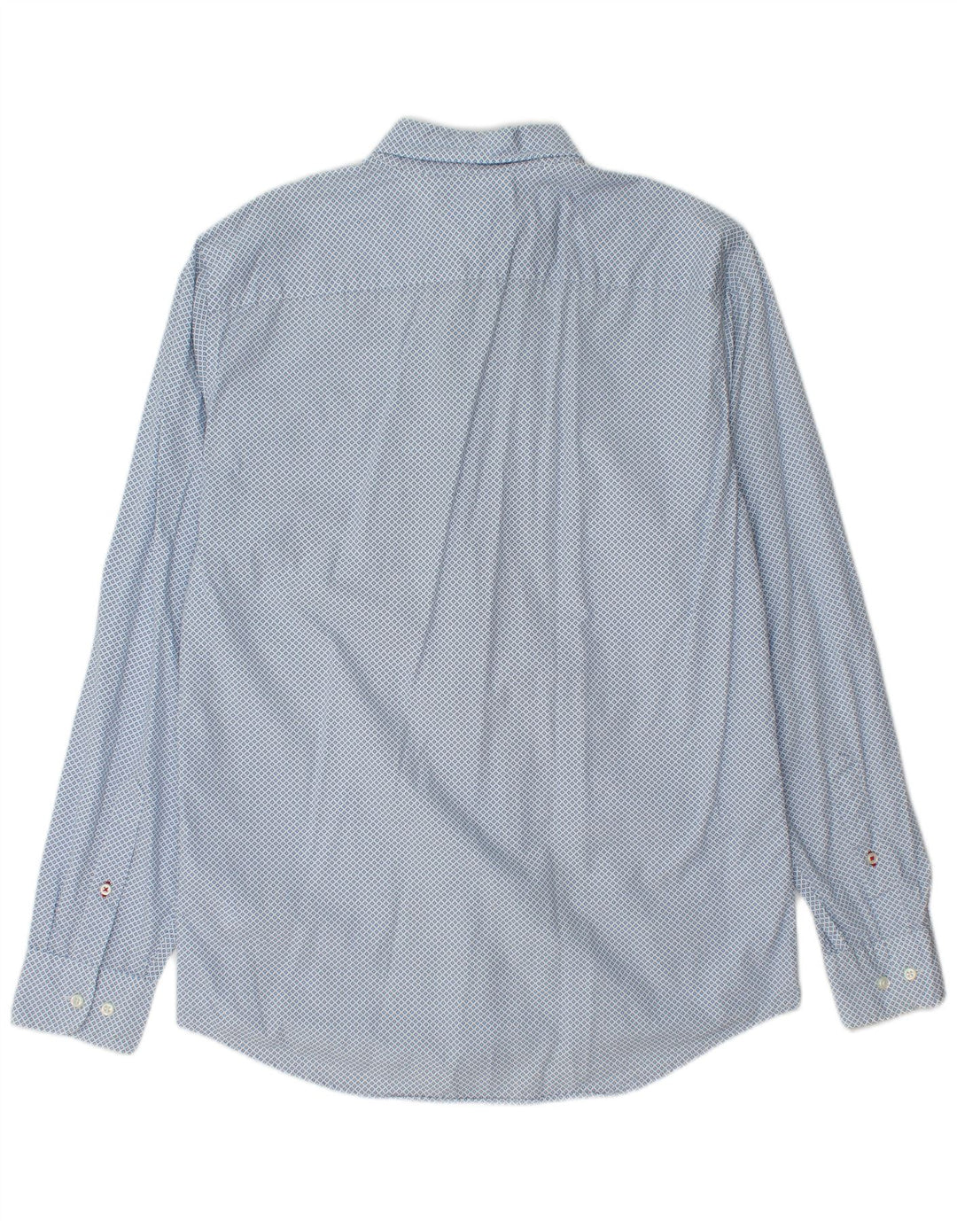 TOMMY HILFIGER Herren-Hemd mit normaler Passform, mittelblau gepunktete Baumwolle