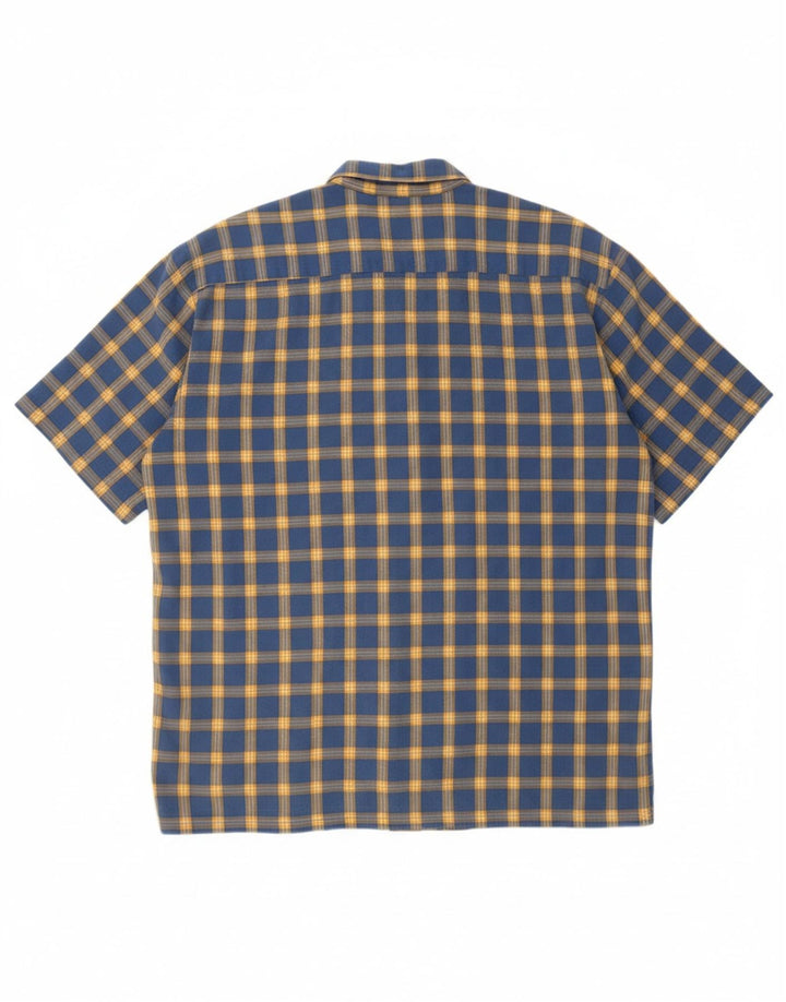 LEE Mens Short Sleeve Shirt XL Blue Check Cotton