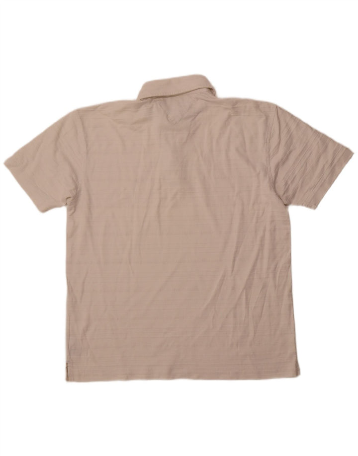 TOMMY HILFIGER Herren-Poloshirt, groß, weiß gestreift, Baumwolle