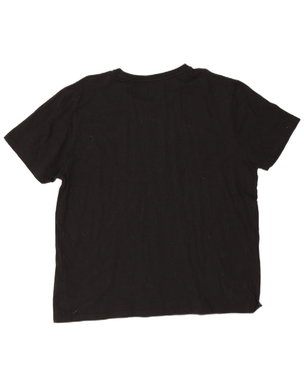 Fila Herren T-Shirt Top 3XL Schwarz Baumwolle