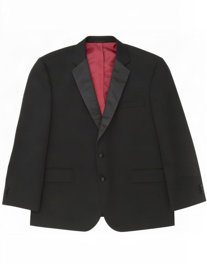 Marks & Spencer Herren-Blazer mit 2 Knöpfen, UK 48, 2XL, Schwarz, Polyester