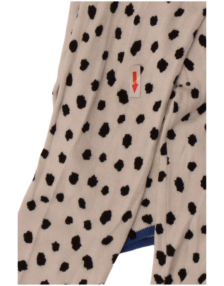 Marks & Spencer Damen-Cardigan-Pullover UK 10 Small Weiß gefleckte Viskose