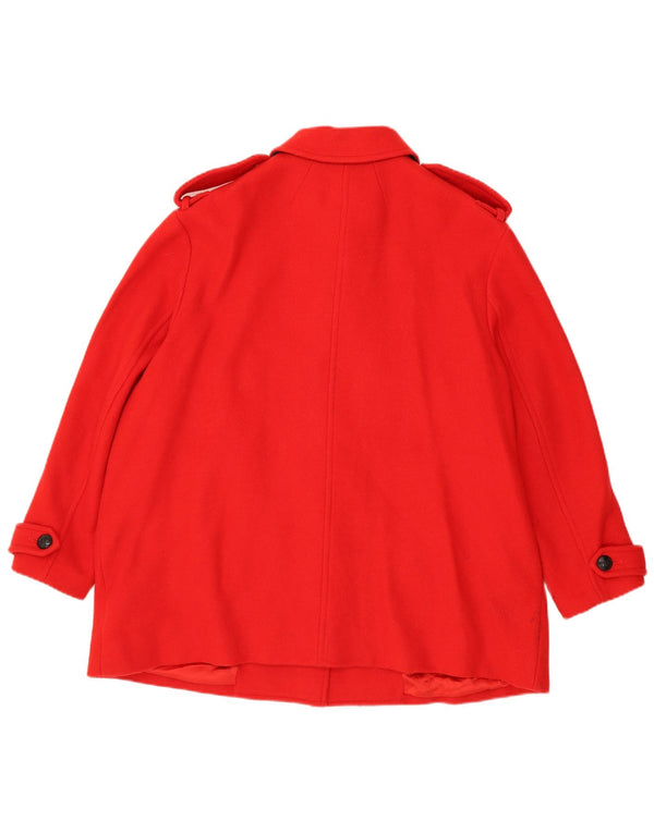 Marks & Spencer Damen-Militärmantel, UK 22 3XL, rote Wolle, klassisch