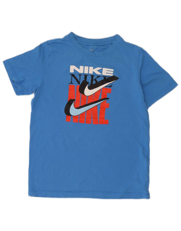 Nike T-Shirt mit Grafik für Jungen, 12–13 Jahre, Größe L, aus blauer Baumwolle