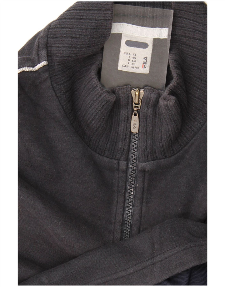 Fila Herren-Sweatshirt mit Reißverschluss, XL, Marineblau