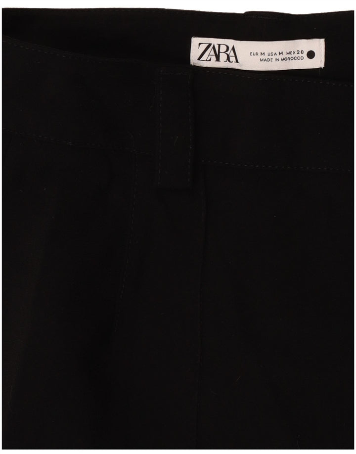 Gerade Freizeithose für Damen von Zara, mittelgroß, W28, L30, Schwarz