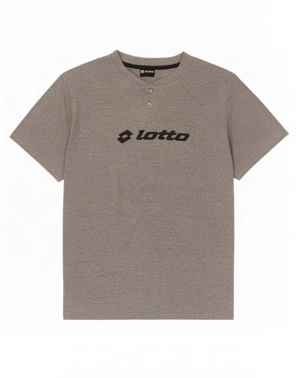 Lotto Herren-T-Shirt mit Grafik, groß, grau gesprenkelte Baumwolle