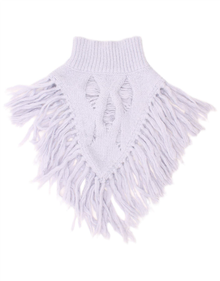 Zara Damen-Strickschal mit Wasserfallausschnitt, mittellila, Polyester, Bohemian-Stil