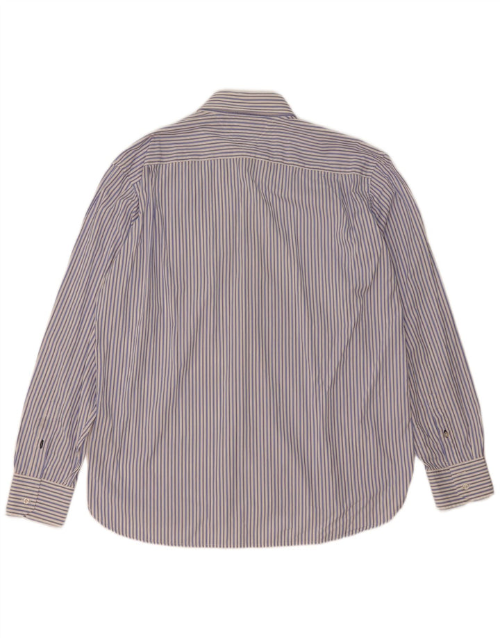 Tommy Hilfiger Herrenhemd XL blau gestreift aus Baumwolle