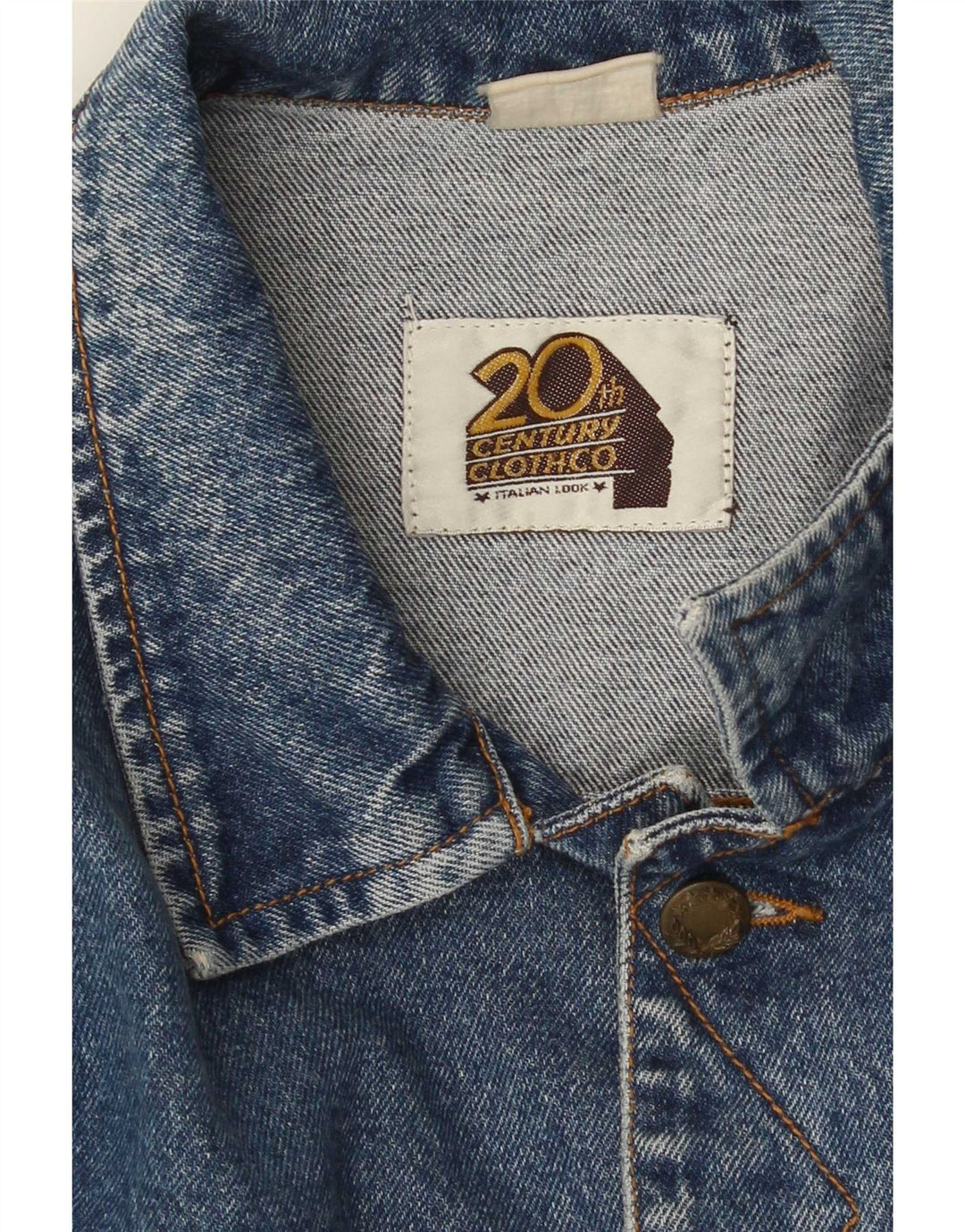 Vintage Herren Jeansjacke UK 38 Mittelblau