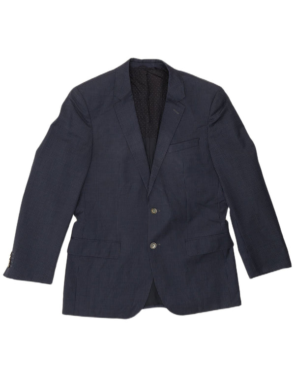 Hugo Boss Herren-Blazer mit 2 Knöpfen, EU 50, groß, marineblau, Nadelstreifen