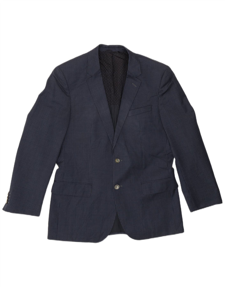 Hugo Boss Herren-Blazer mit 2 Knöpfen, EU 50, groß, marineblau, Nadelstreifen