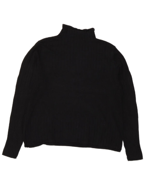 Marks & Spencer Damen-Pullover mit Rollkragen, Gr. 18, XL, schwarze Viskose