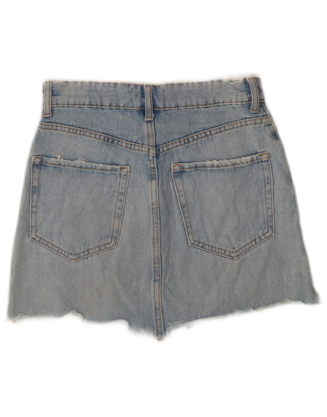 ZARA Womens Denim Skirt XS W24  Blue Cotton