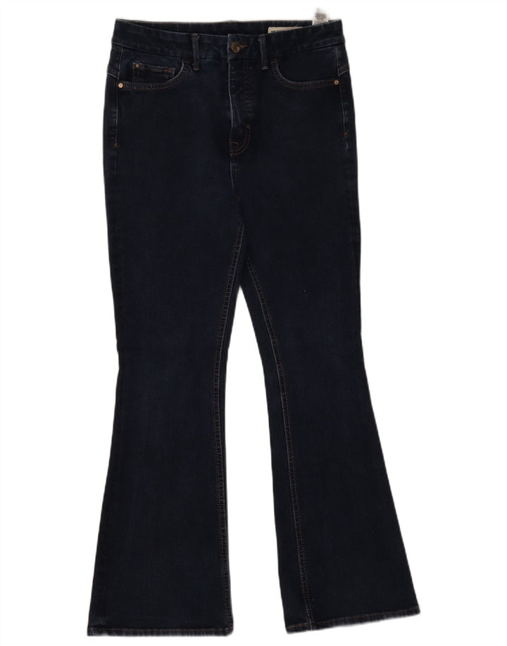 Marks & Spencer Damen Schlagjeans UK 12 Mittel W28 L27 Marineblau Baumwolle