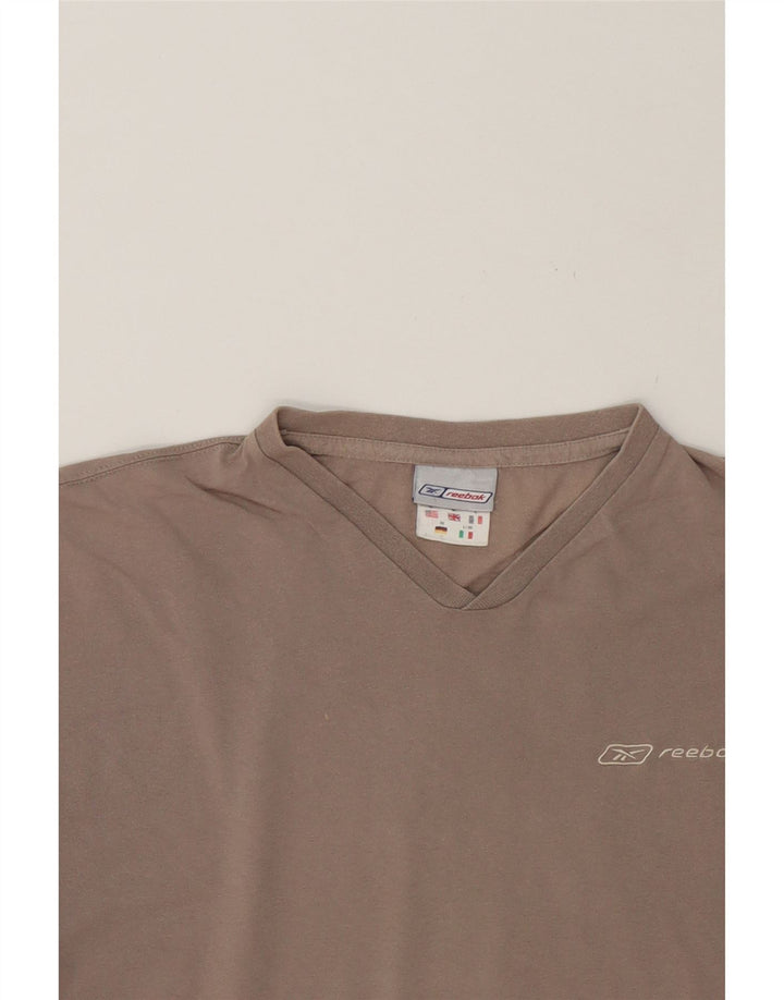 REEBOK Mens T-Shirt Top Medium Grey Cotton Vintage Reebok and Second-Hand Reebok from Messina Hembry 